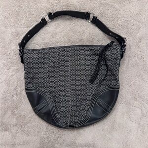 Canvas and leather Coach Purse